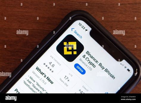 Binance App Seen In App Store In Iphone Screen Binance Is The