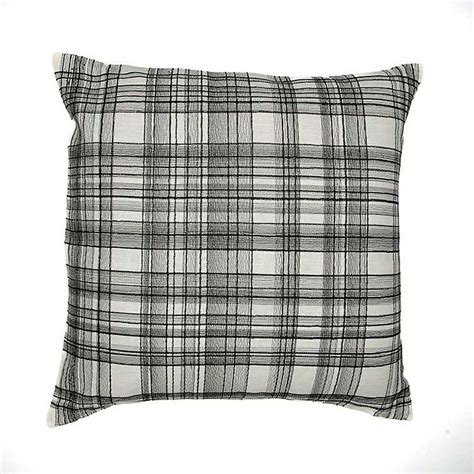 Black & White Handwoven Plaid Throw Pillow | Kirklands Home