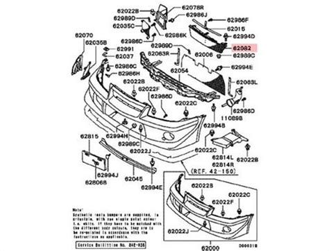 Kratka zderzaka przedniego górna EVO 6 TME MR533164 Mitsubishi2