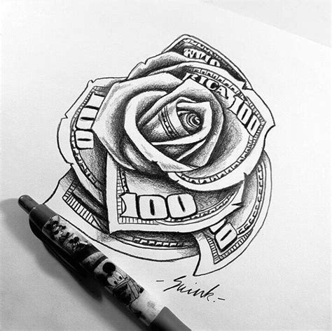 Pin On Tatto Money Rose Tattoo Rose Tattoo Stencil Money Tattoo