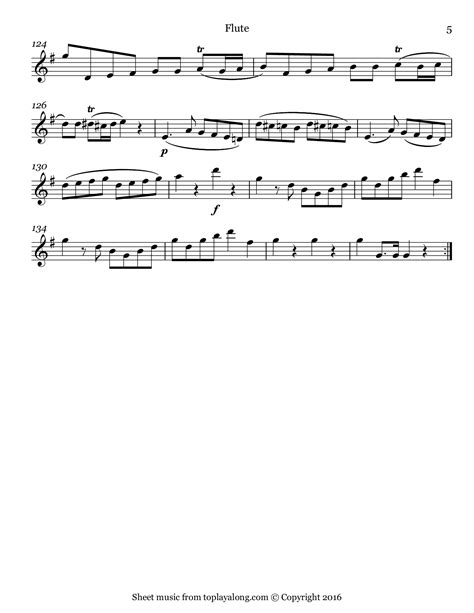 Eine Kleine Nachtmusik I Allegro By Mozart Flute Sheet Music