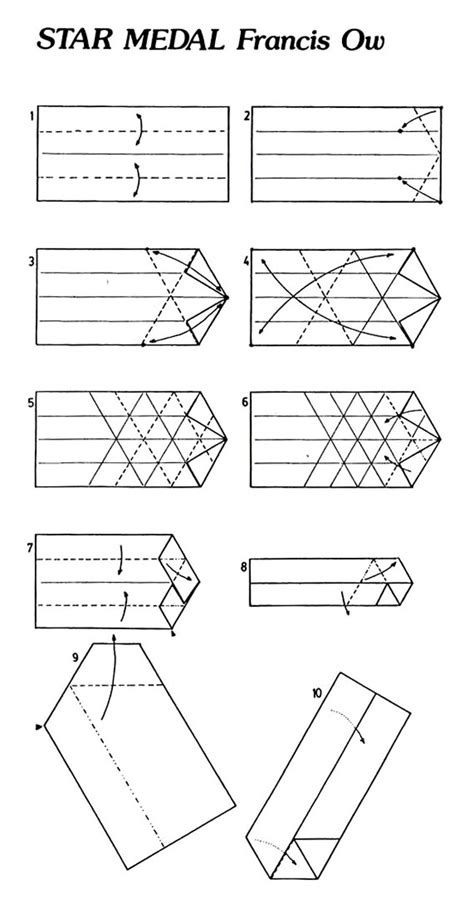 Francis Ow S Origami Diagrams Star Medal