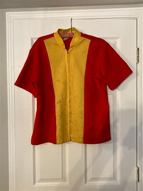 Vintage Burger King Employee Uniform Zippered Res Yellow Shirt - Etsy