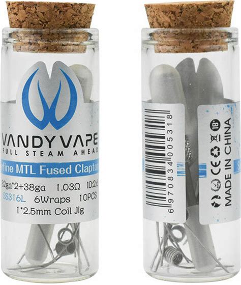 Vandy Vape Superfine MTL Fused Clapton SS316 32ga 2 38ga 1 03ohm