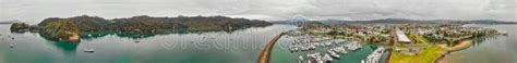 Panoramic Aerial View Of Whitianga And Mercury Bay New Zealand North