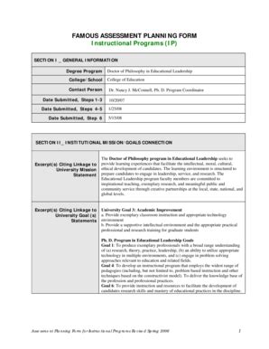 Fillable Online Famu Famu Assessment Planning Form Ip Ed Leadership