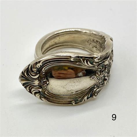 Antique Sterling Silver Spoon Rings Etsy Polska