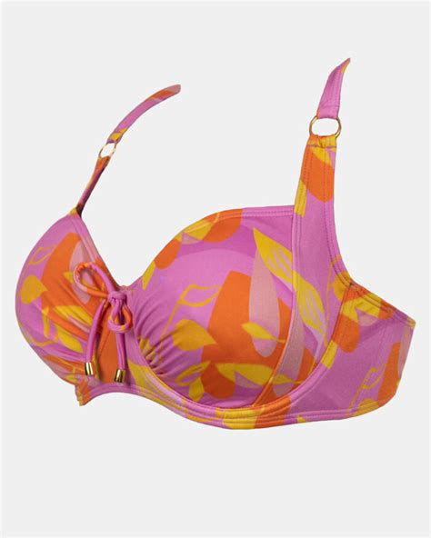 Μαγιό top Rock Club Bubble print Bikini για μεγάλο στήθος Cup D E lingerie shop gr