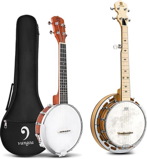 Amazon Vangoa Banjo Ukulele And 28 Inch Banjo With Tone Ring Set