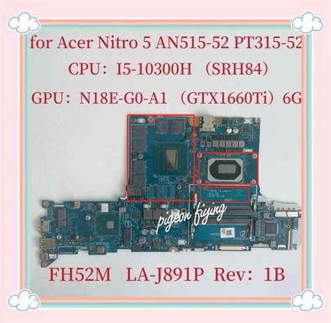 Pt Mainboard For Acer Nitro An Laptop Motherboard Cpu I