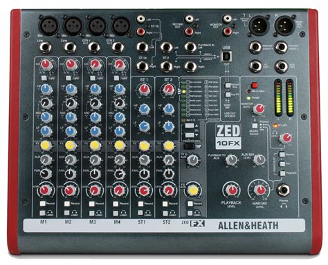 Allen Heath ZED10FX 10 Channel Multipurpose Mixer With USB And FX