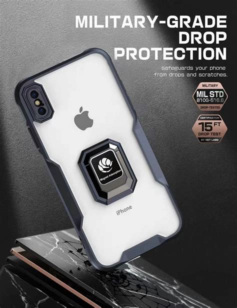 Funda con Anilla e Imán Military iPhone 14 Pro Max Negro