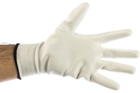 Нейлоновые перчатки с полиуретановым покрытием ULTIMA WHITE TOUCH белые ...