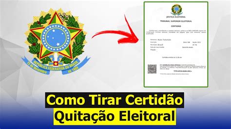 Como Tirar Certid O De Quita O Eleitoral Youtube