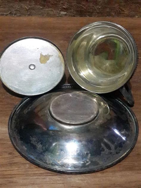 Cangkir Dan Lepek Silverplate Antik Eropa On Carousell