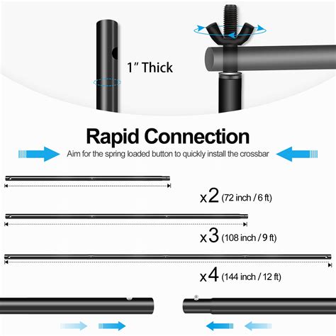 Emart X Ft H X W Photo Backdrop Stand Kit Adjustable