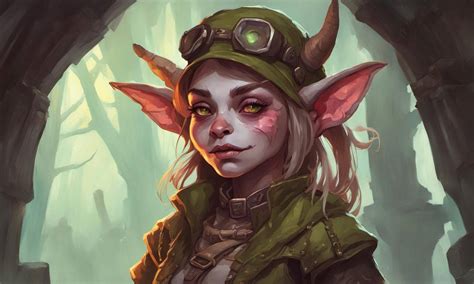 Fantasy Style Goblin Girl 02 Dreamup Creation By Darthseditious On