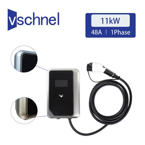 Vechnel Wall Mounted Type 1 EV Charger With 7kw 11kw 380V Wallbox For