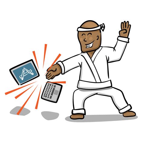 Karate chop laptop - Game Art Guppy