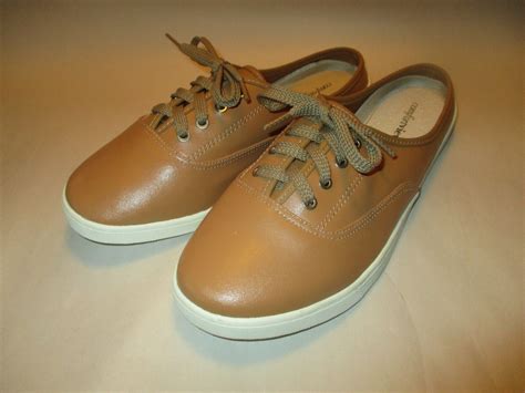 Comfortview Jenner Womens size 12WW Tan Leather Cushion Slip on Mule ...