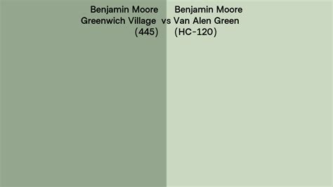 Benjamin Moore Greenwich Village Vs Van Alen Green Side By Side Comparison