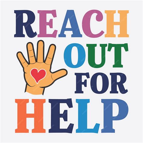 Premium Vector | Reach out for help T Shirt Design Suicide Prevention