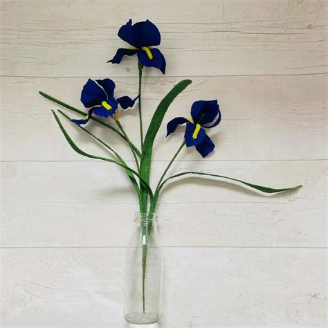 Handcrafted Paper Irises The Silk Purse Guild