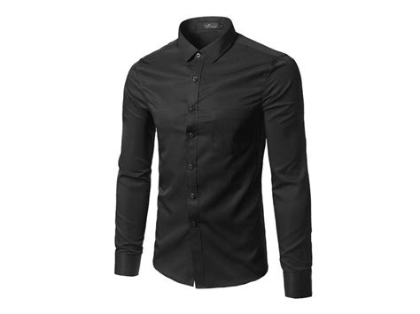 Camisa Social Masculina Slim Manga Longa Preto Zarrue