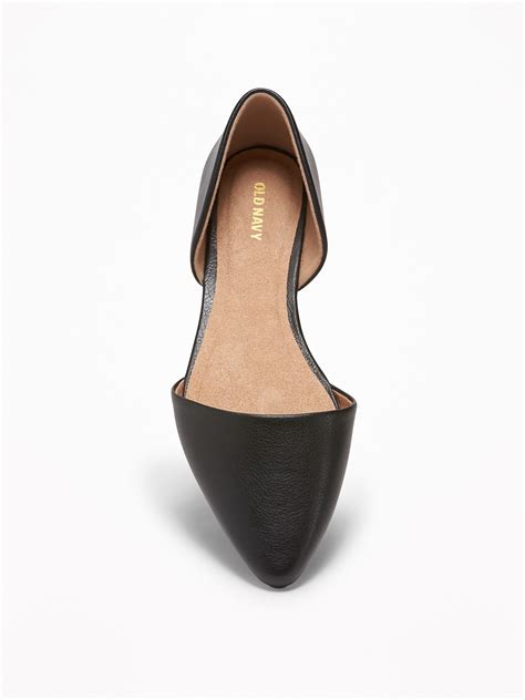 Faux Leather D Orsay Flats For Women Old Navy