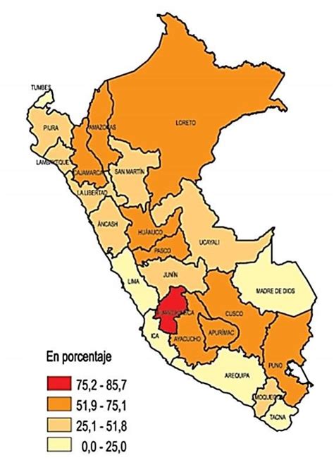 Mapa De Pobreza Del Per Por Departamentos Para El A O Fuente