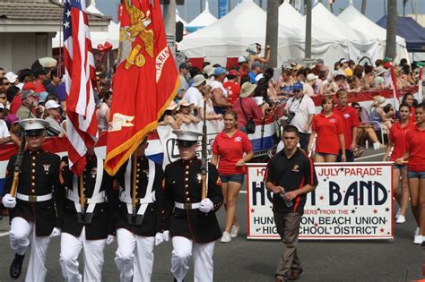 Huntington Beach Parade Us Marine Corp Honor Guard Huntington Beach