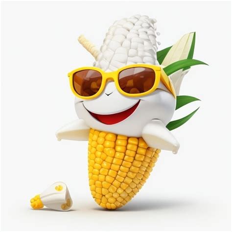 premium ai image happy corn funny corn face amusing corn