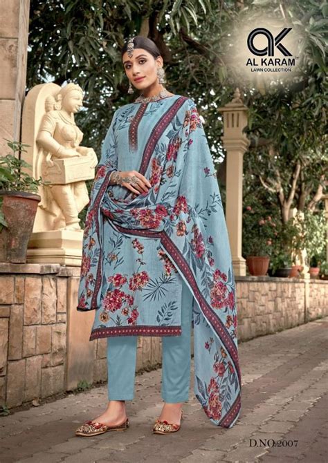 Al Karam Mahjabeen Karachi Cotton Printed Casual Wear Dress Material