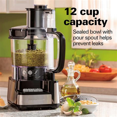 Cup Stack Snap Food Processor Black Stainless A