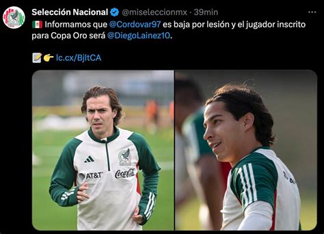 Sebastián Córdova causa baja de la Selección Mexicana para Copa Oro