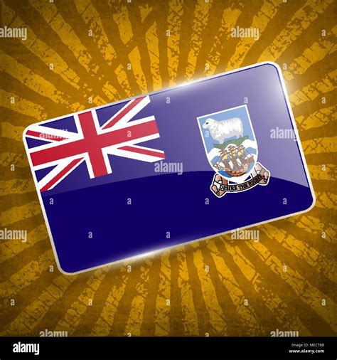 Flagge Der Falklandinseln Mit Alten Textur Vector Illustration Stock