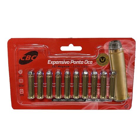 Munição CBC 357MAG EXPO 158GR Blister 10 Unidades AWG Armas e