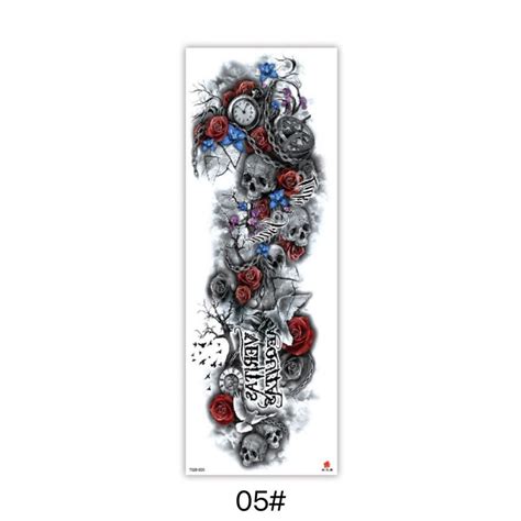 Waterproof Unisex Large Full Arm Body Temporary Tattoo Sticker Shopee