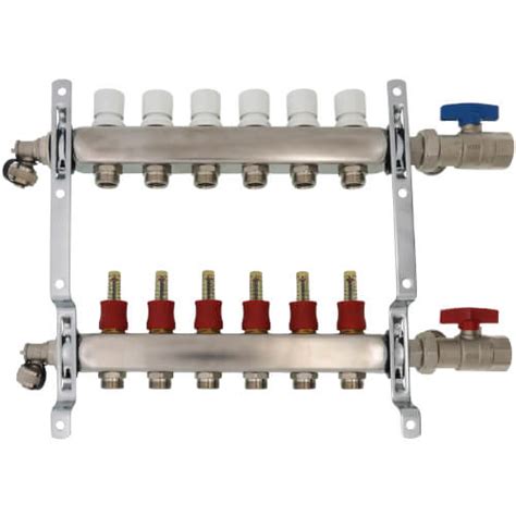 hm bluefin hm  loop stainless steel radiant heat manifold