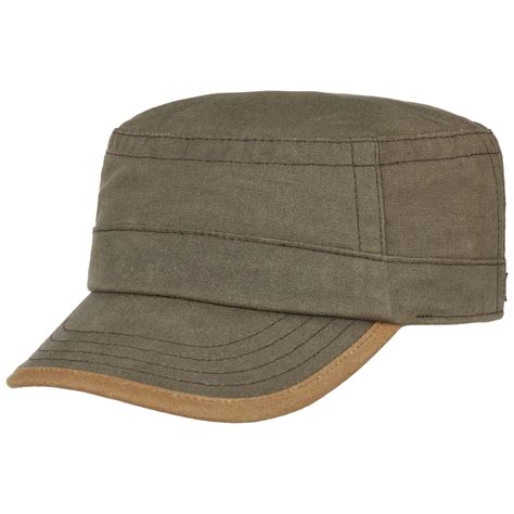 Vintage Waxed Cotton Army Cap By Stetson 6900