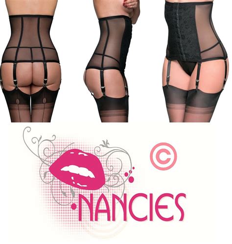 Nancies Lingerie 6 Strap Powermesh Vintage Style Shapewear Waist