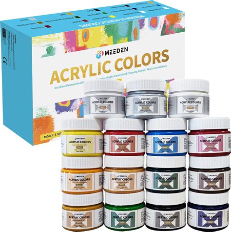 Meeden Acrylic Paint Set Colors Ml Oz Bright Colors