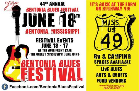 Bentonia Blues Festival Saturday, June 18, 2016 - Blues Festival Guide ...