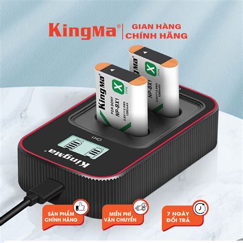 Bộ 2 Pin 1 Dock Sạc Đôi NP BX1 Hãng KINGMA Dung Lượng 1090mAh Phiên