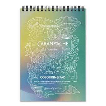 Bloc de coloriage A5 Caran d Ache avec spirale métallique et feuilles