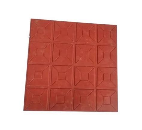 Cement Gloss Red Concrete Chequered Floor Tiles Tile Size Inch