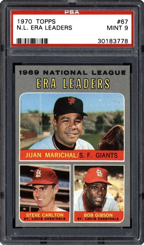 1970 Topps Nl Era Leaders Juan Marichalsteve Carltonbob Gibson