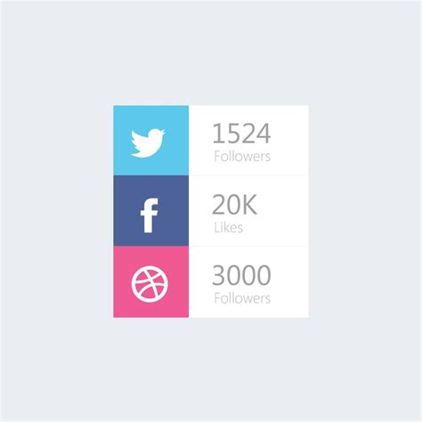 Social Media Followers Counter Design Free Psd Download