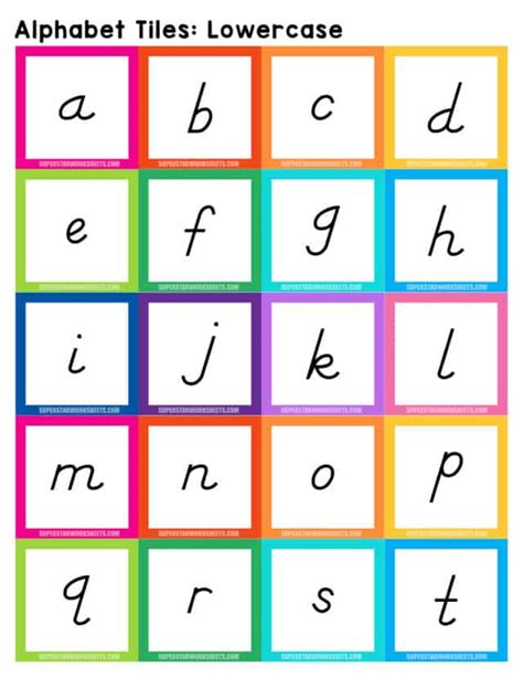 Alphabet Flashcards - Superstar Worksheets