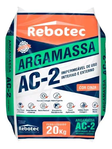 Argamassa Ac Rebotec Impermeabilizante Kg Mercadolivre